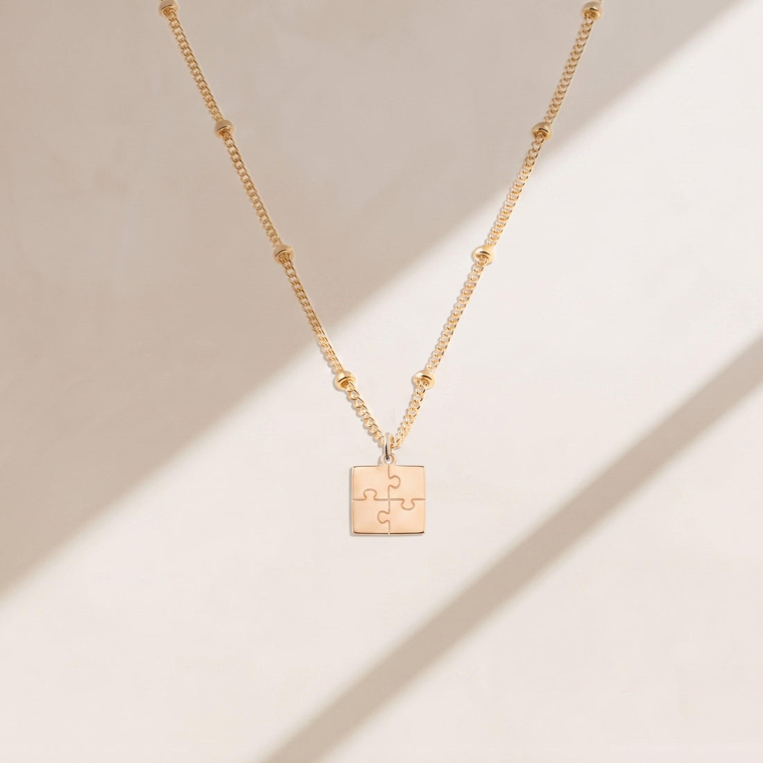 Puzzle Piece Charm Necklace