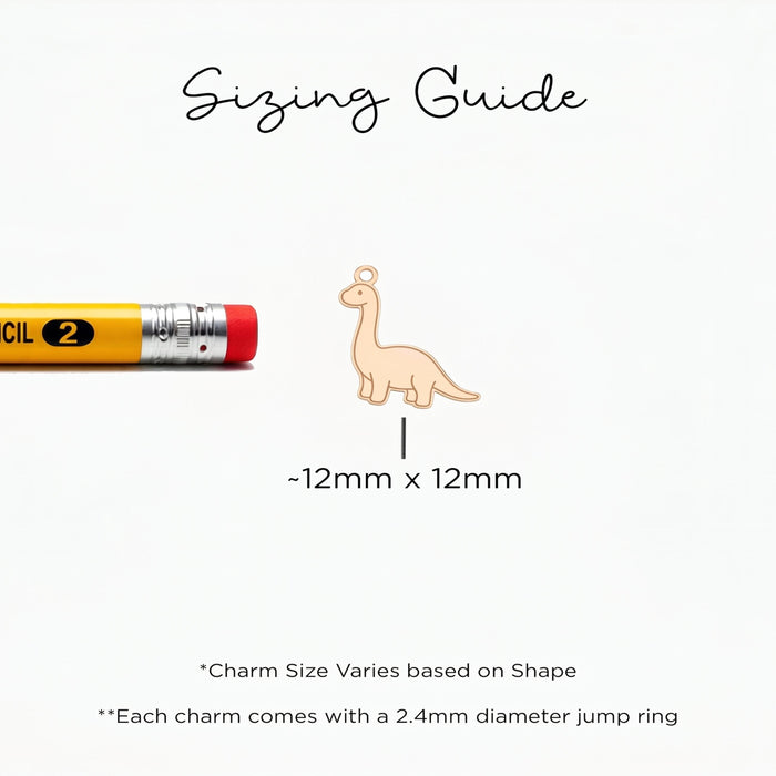 Brontosaurus Charm Beady Necklace