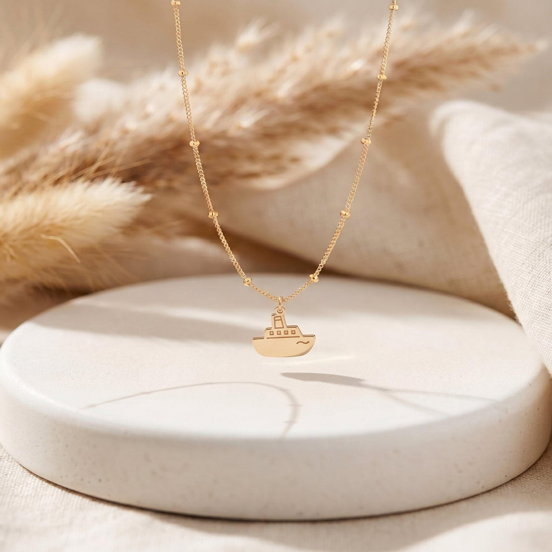 Sailboat Ocean Charm Necklace