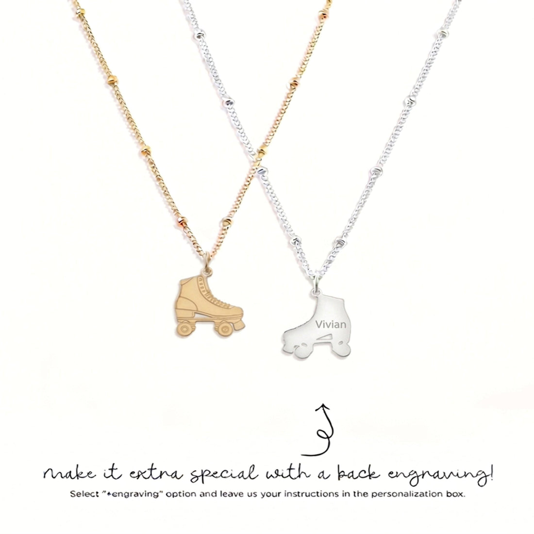 Old School Roller Skate Necklace