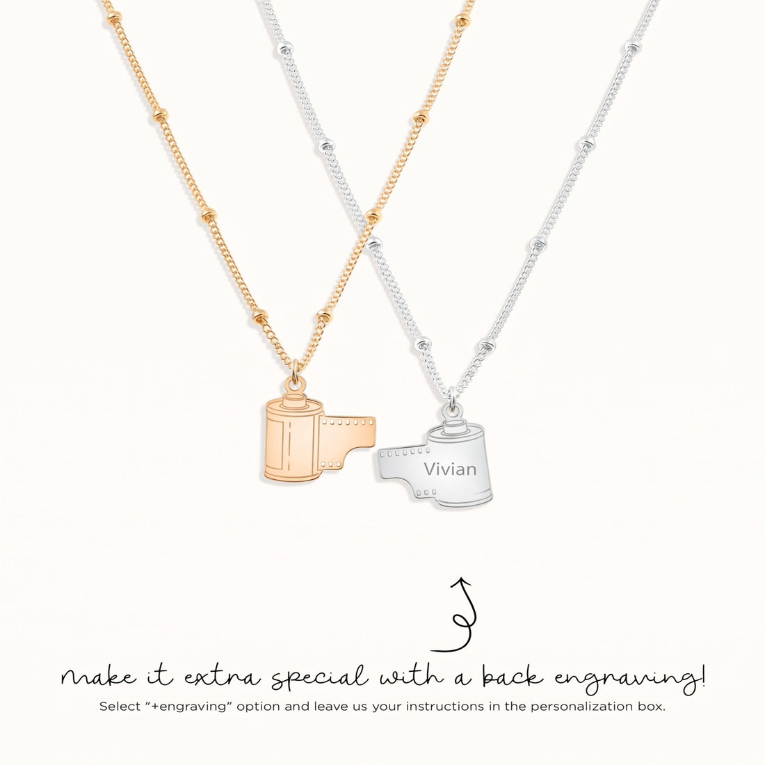 Film Camera Beady Necklace