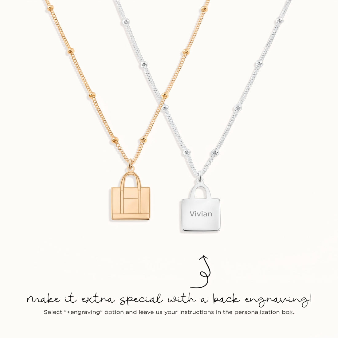 Handbag Charm Beady Necklace