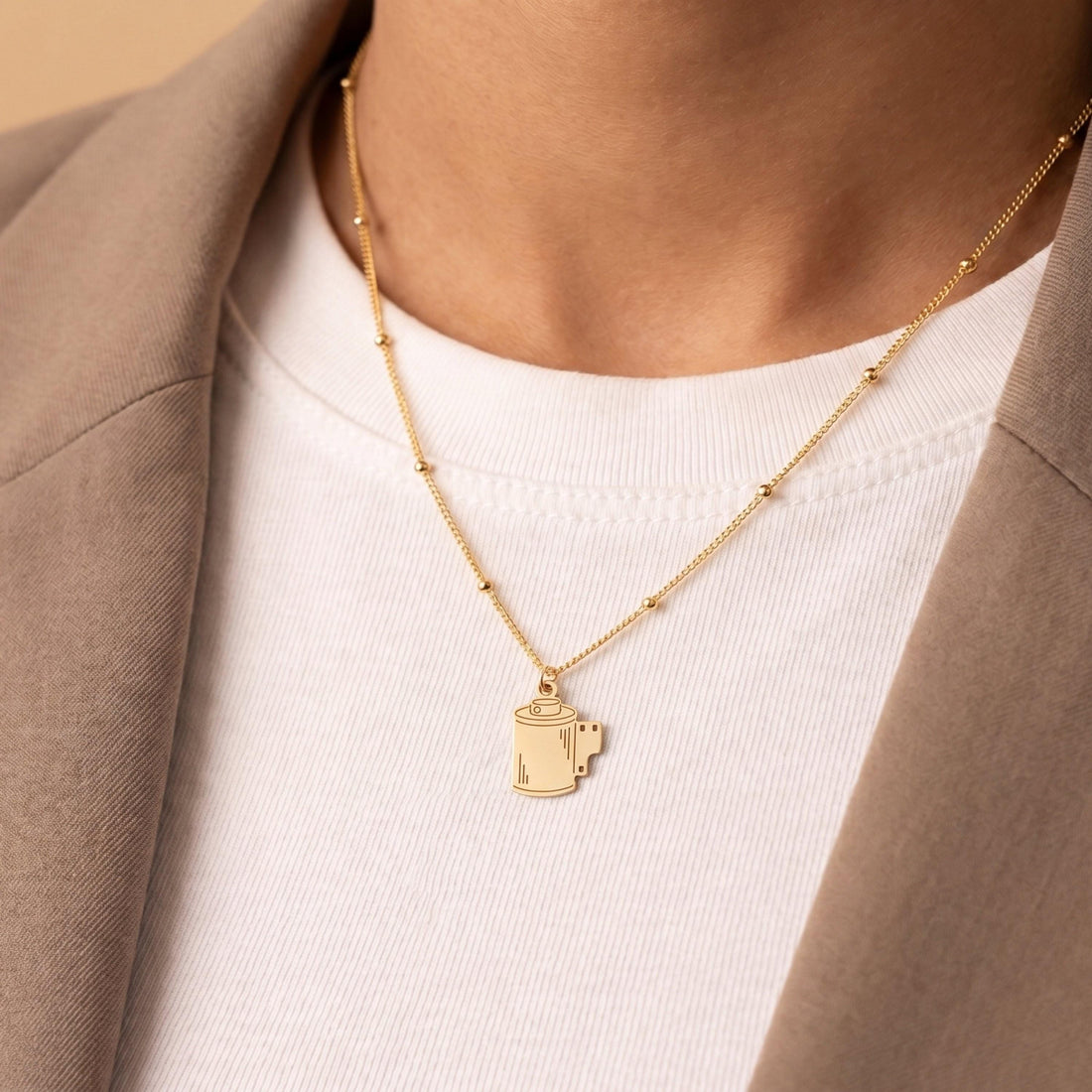 Camera Roll Beady Necklace