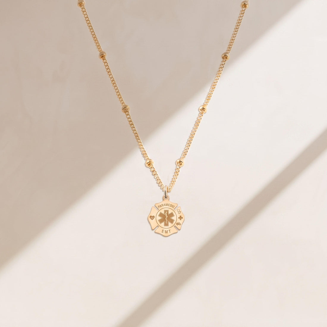Paramedic Caduceus Beady Necklace