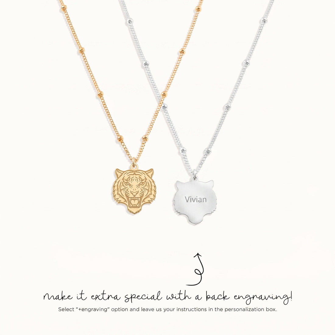Roaring Tiger Charm Necklace
