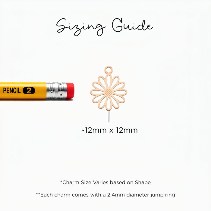 Daisy Flower Charm Necklace