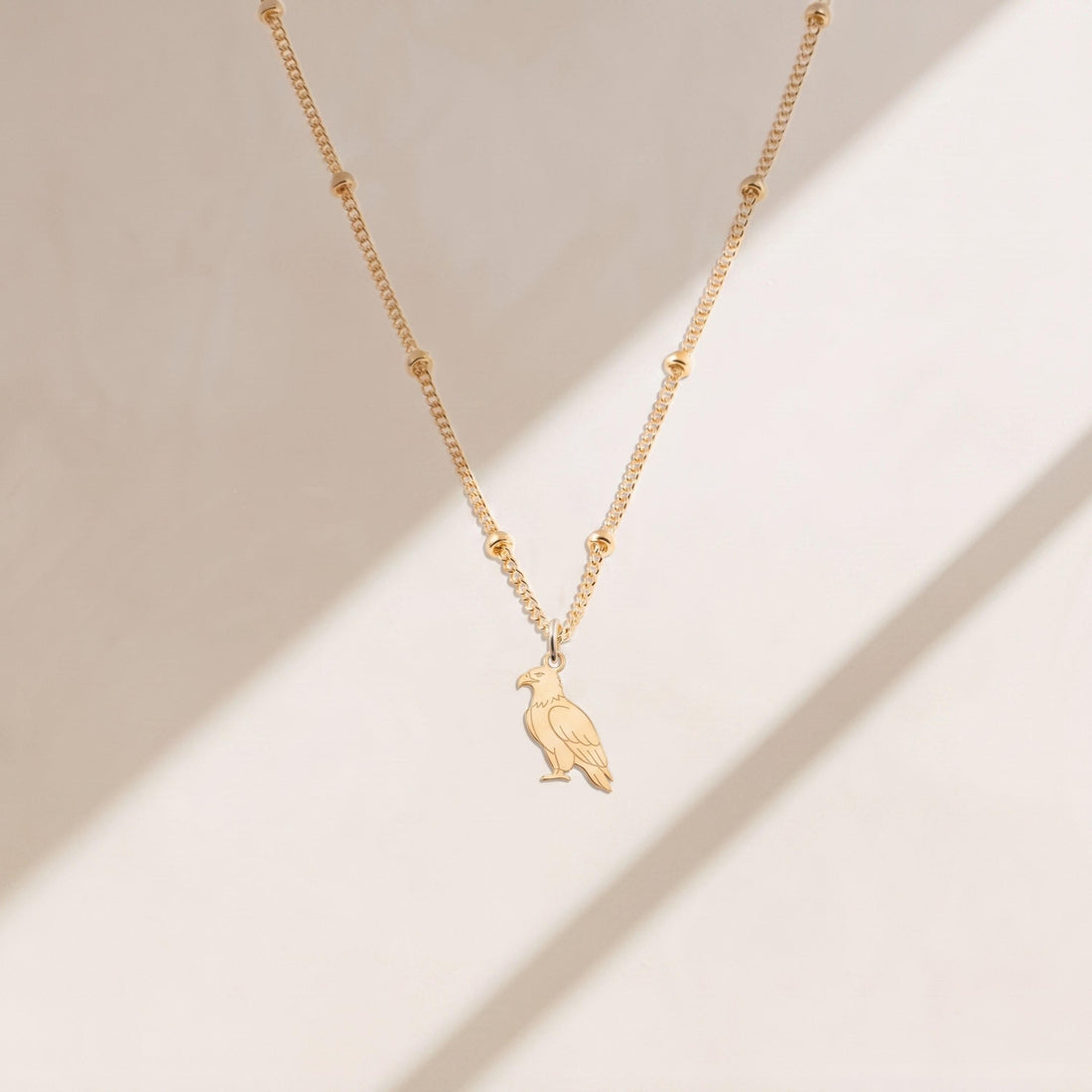 Sitting Eagle Charm Necklace