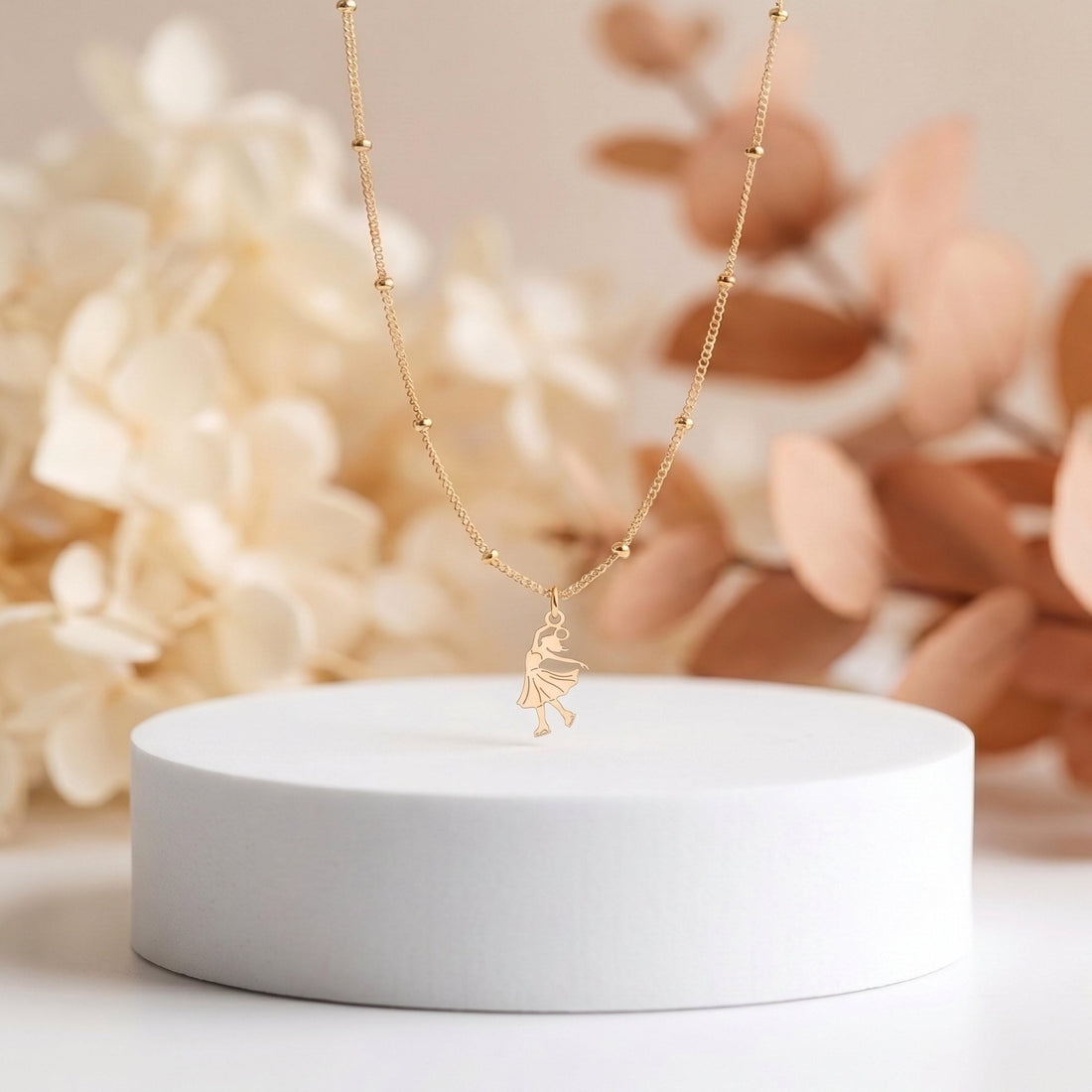 Ballet Dancer Charm Beady Necklace