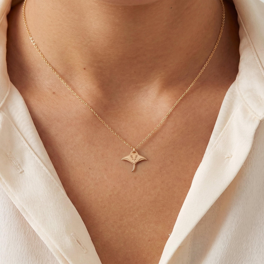 Manta Ray Necklace Charm