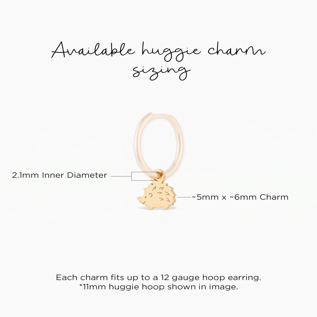 Dainty Hedgehog Necklace Charm