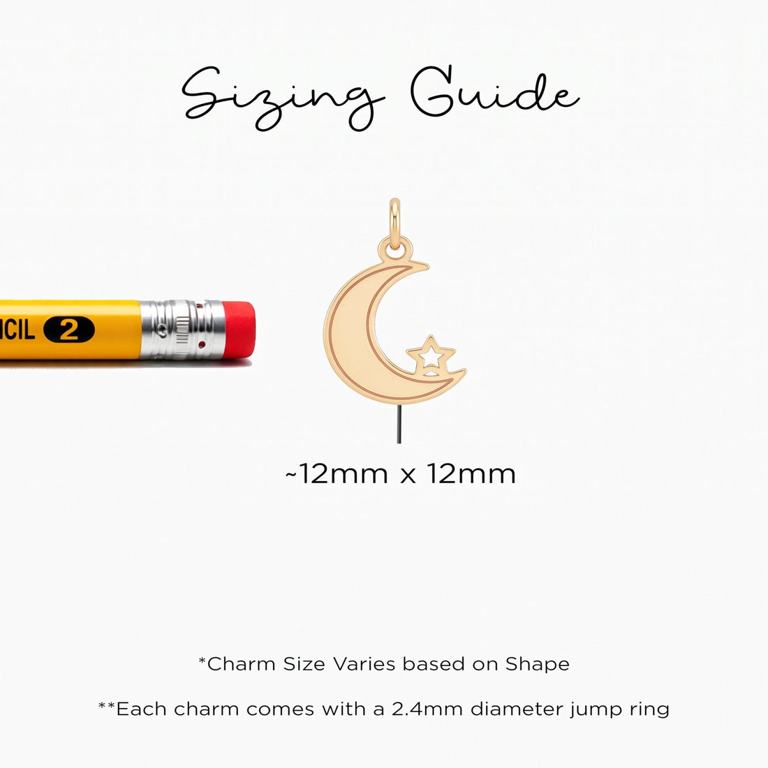 Crescent Moon Star Charm