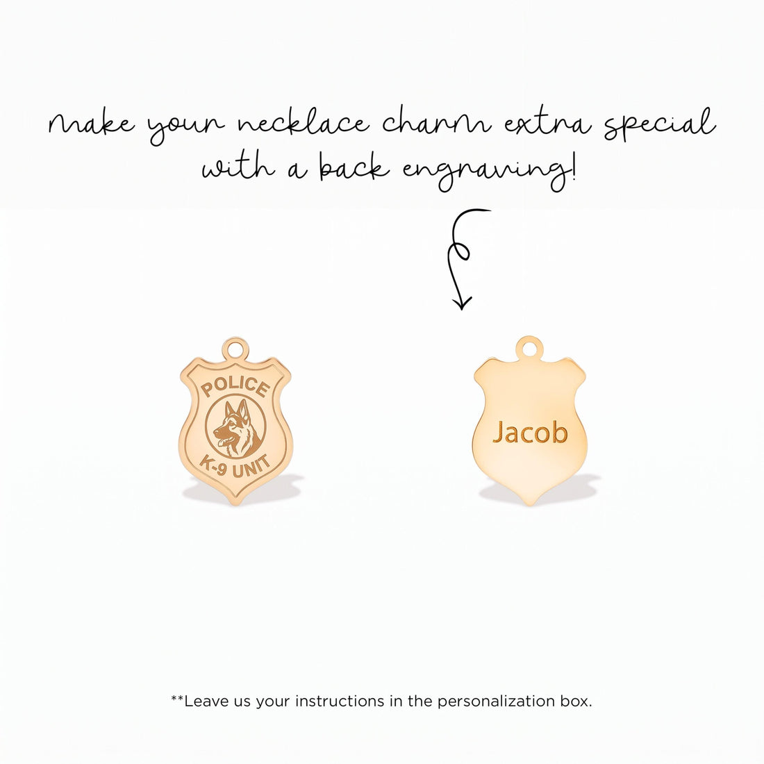 German Shepherd Badge Charm