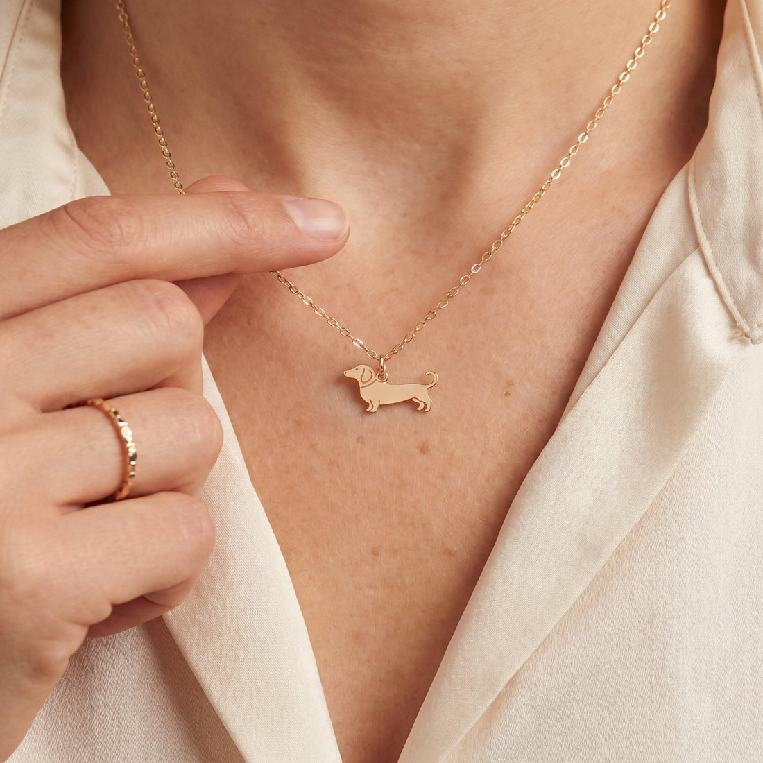 Dachshund Dog Necklace Charm