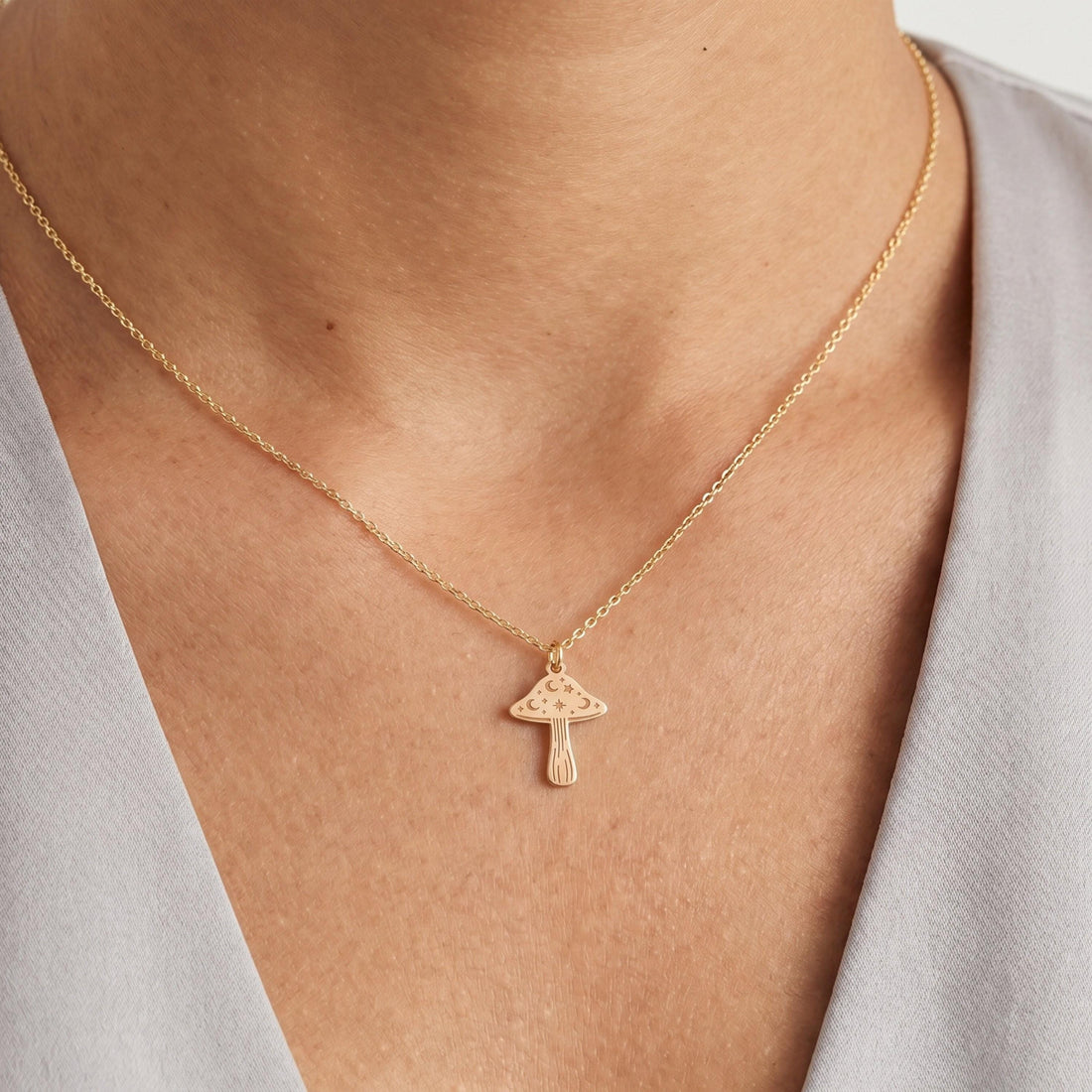 Celestial Mushroom Necklace Charm