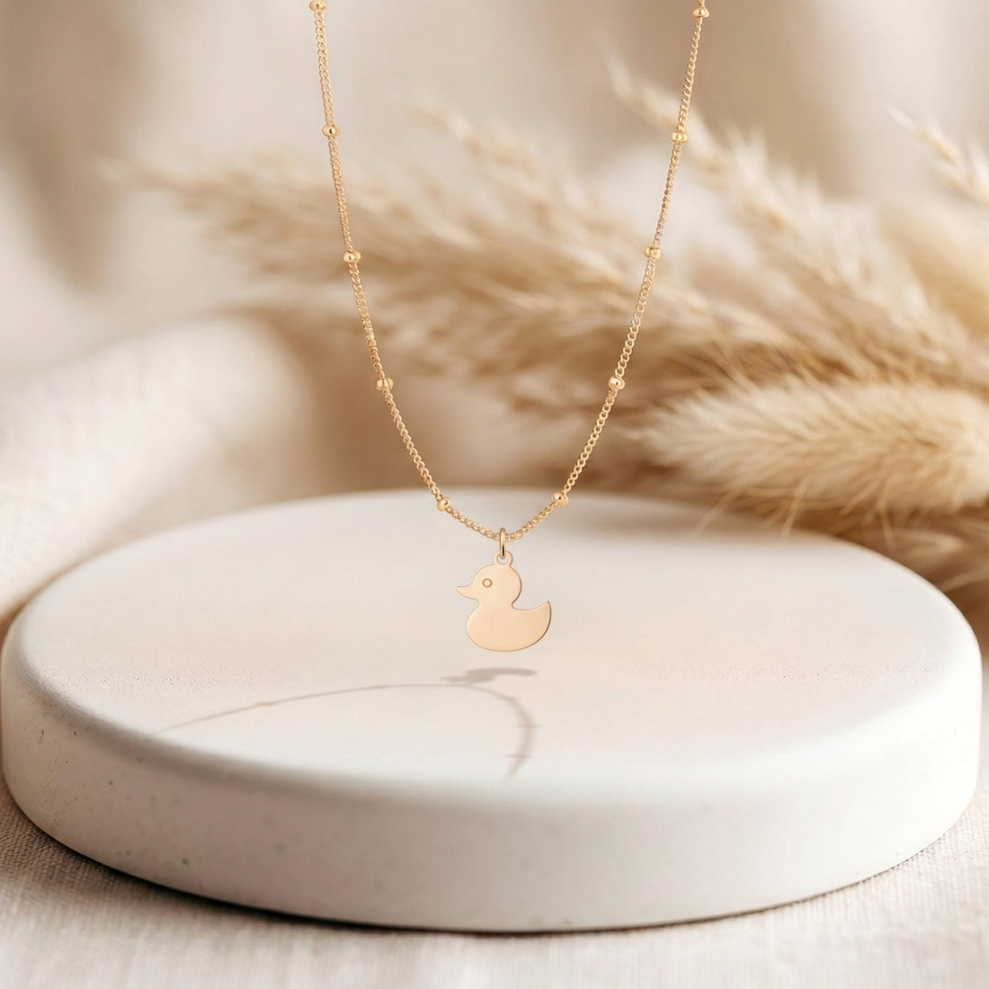 Duck Charm Beady Necklace