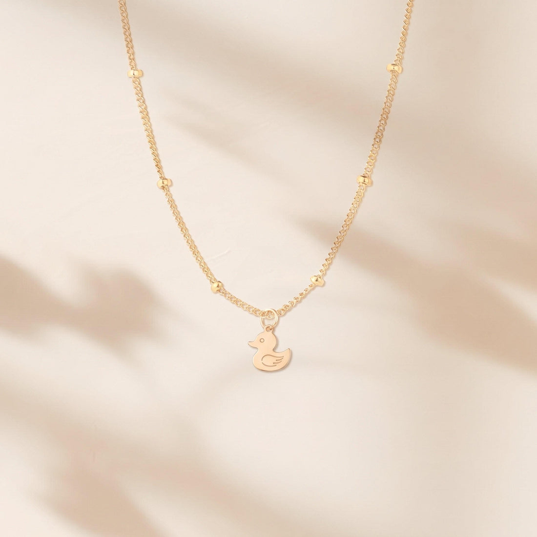 Duck Charm Beady Necklace