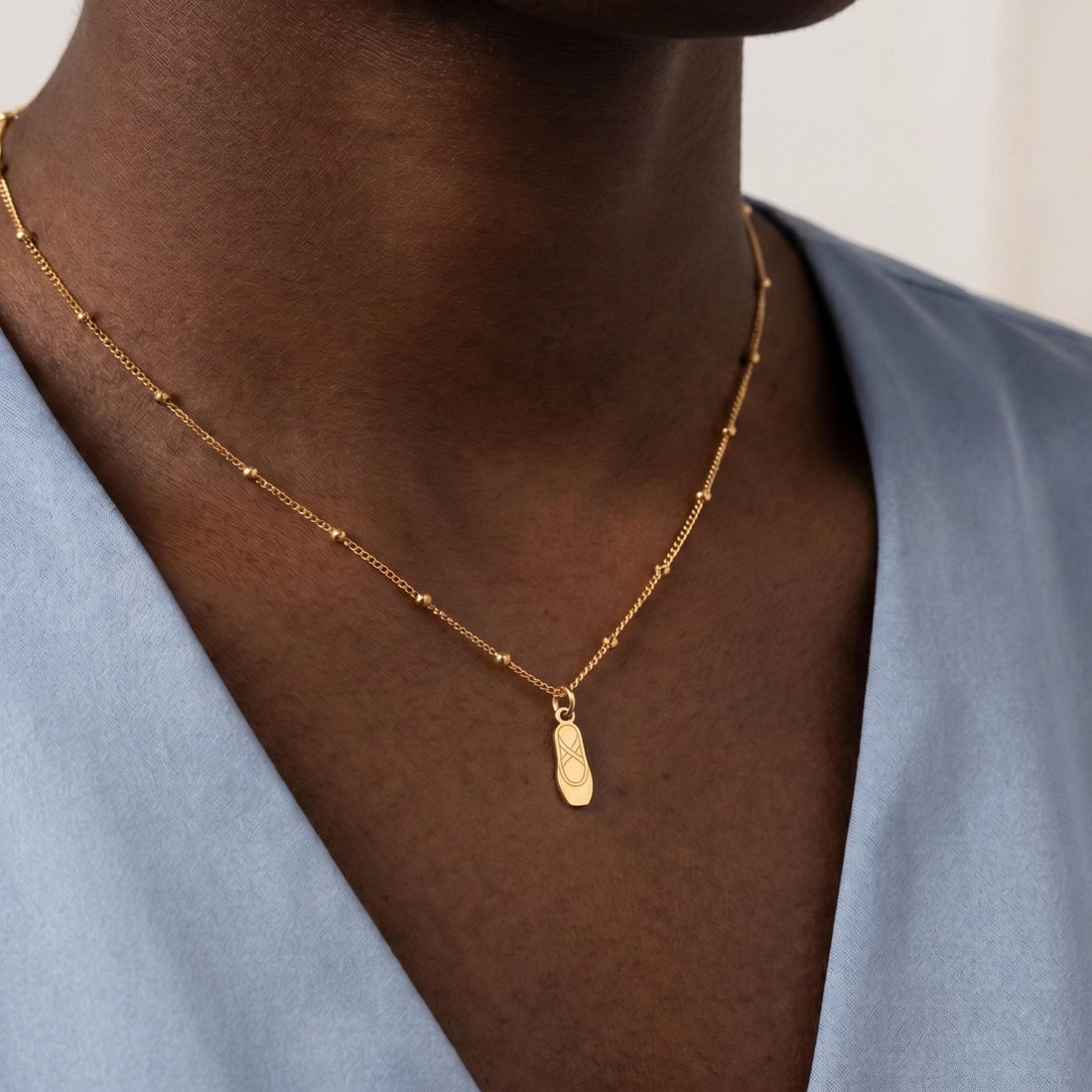 Ballet Slipper Charm Necklace