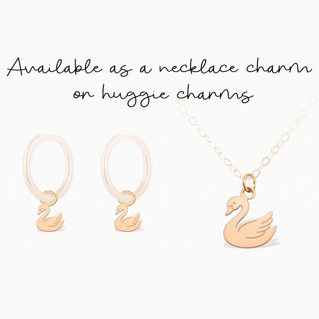 Dainty Swan Necklace Charm