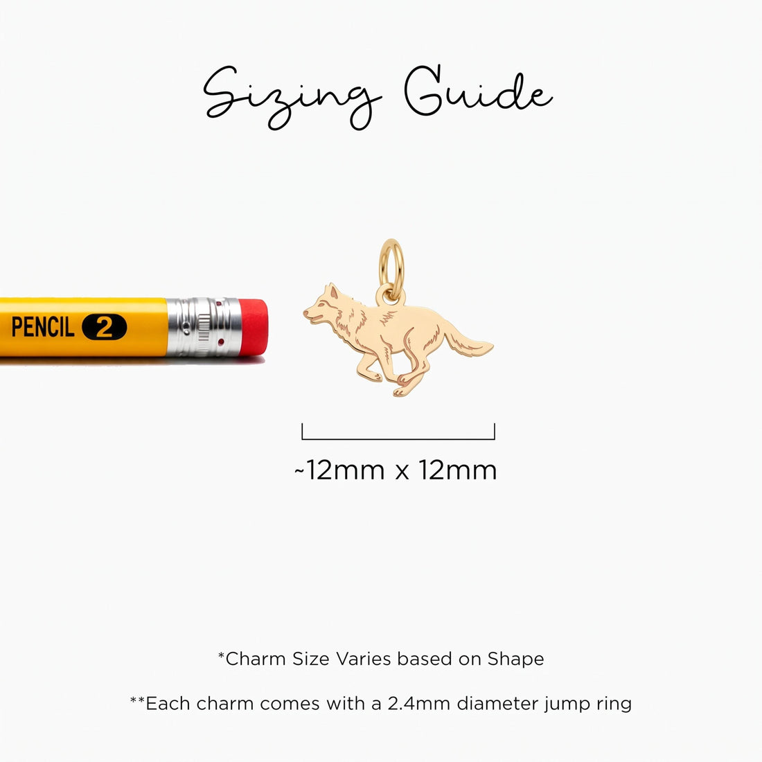 Running Wolf Necklace Charm