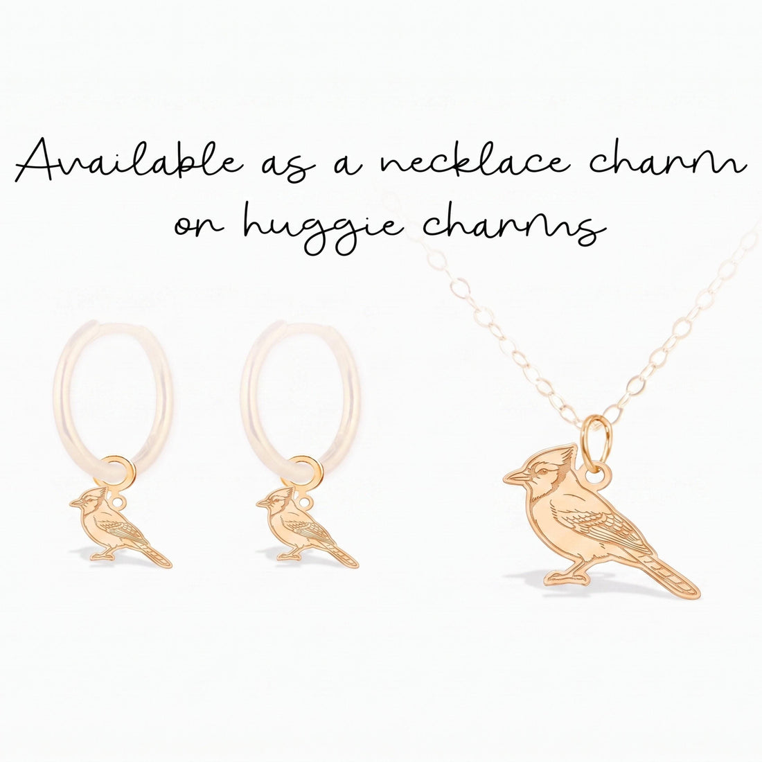Crested Blue Jay Necklace Charm