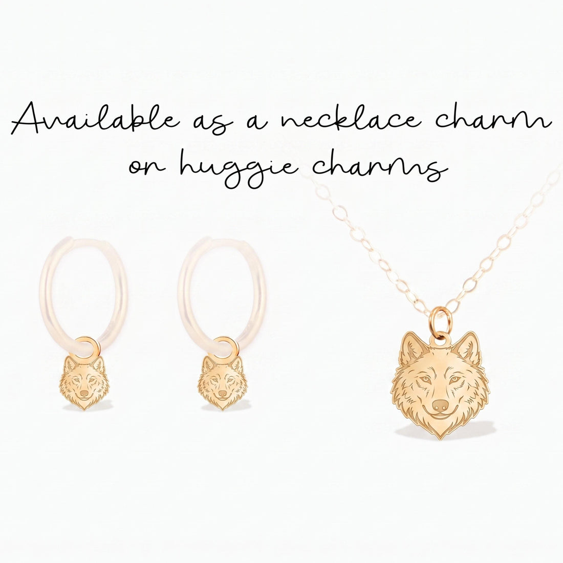 Wolf Head Necklace Charm