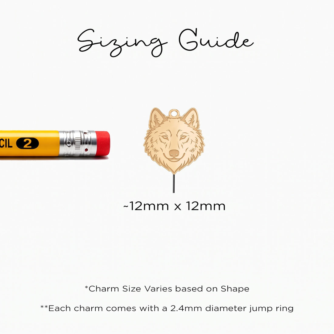 Wolf Head Necklace Charm