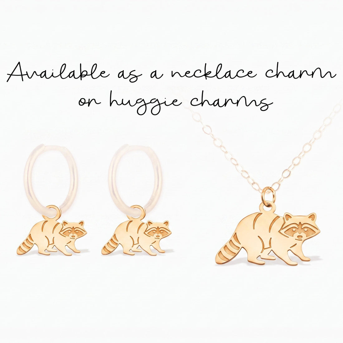 Masked Raccoon Necklace Charm