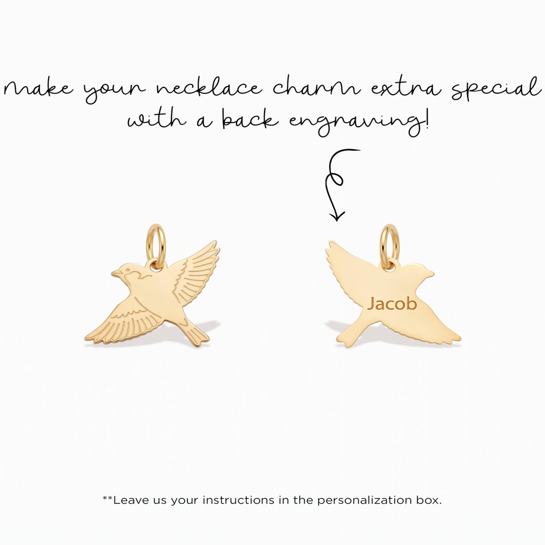 Flying Dove Necklace Charm