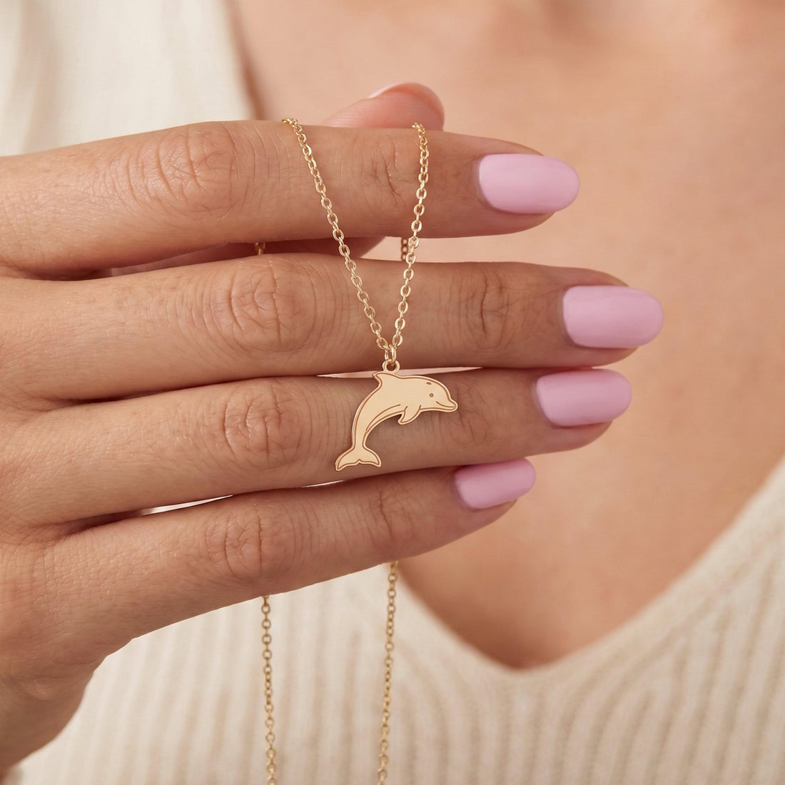 Dainty Dolphin Necklace Charm