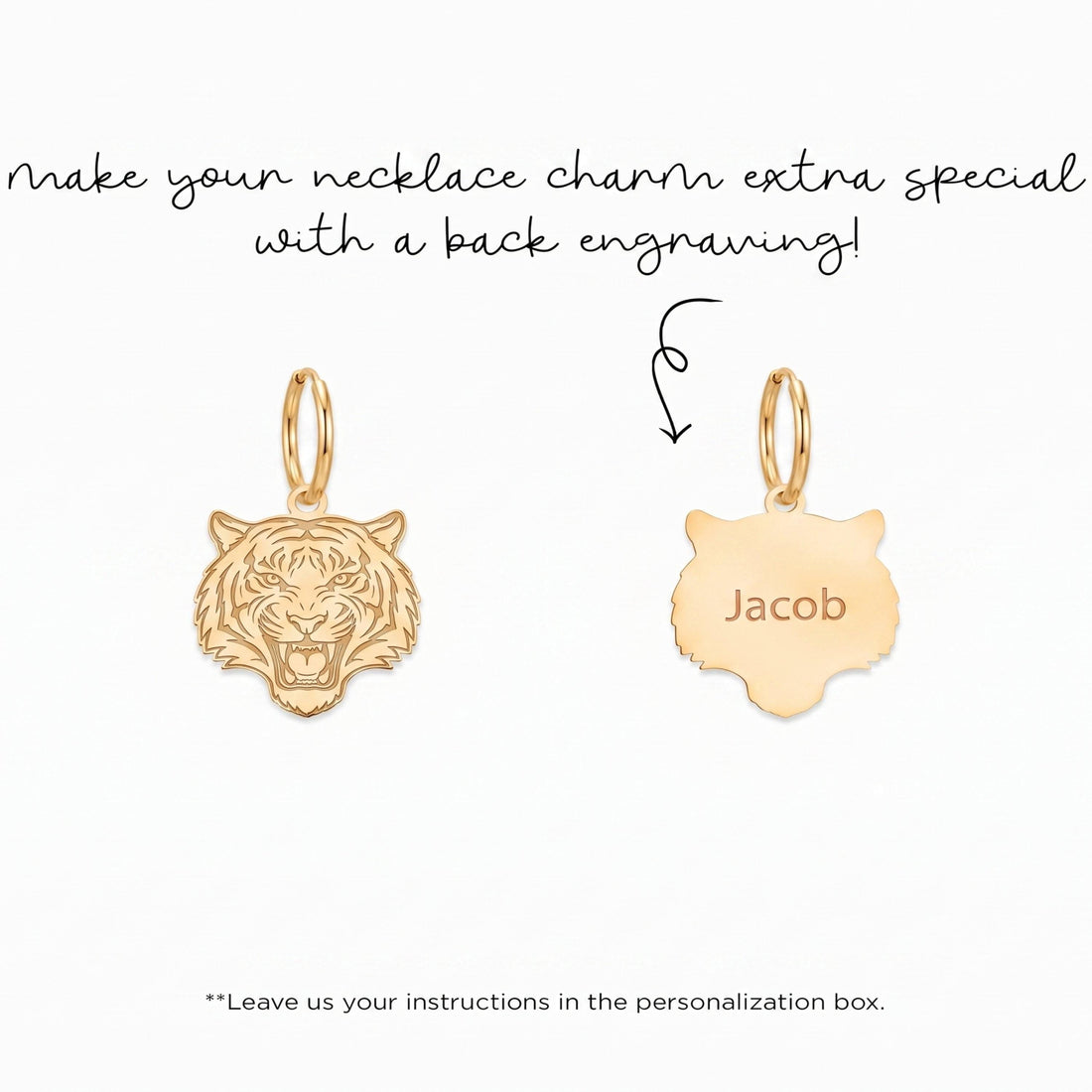 Roaring Tiger Head Charm