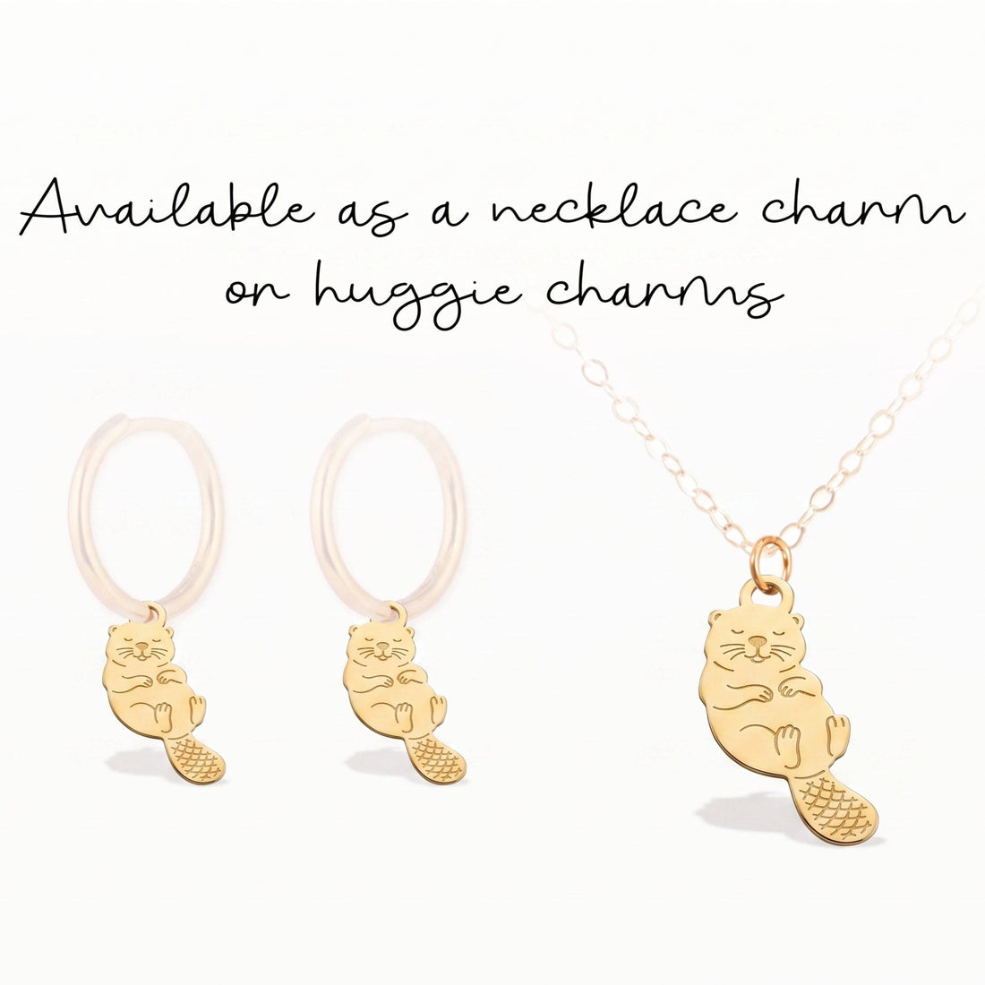 Sleeping Otter Necklace Charm