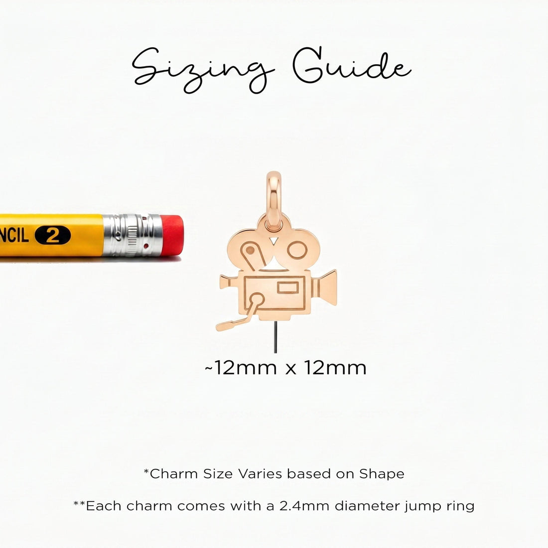 Movie Camera Charm Beady Necklace