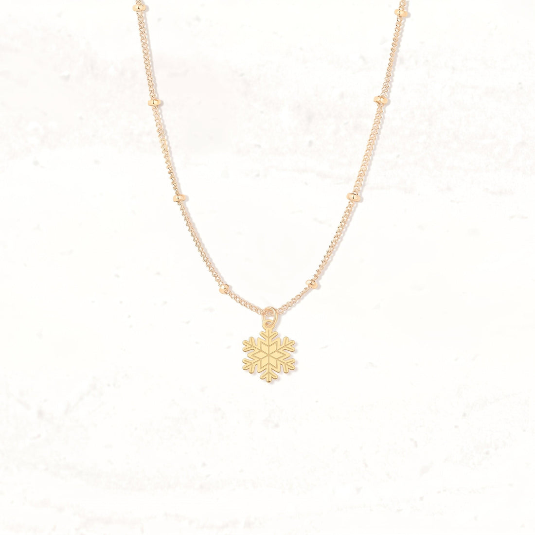 Snowflake Petal Beaded Necklace