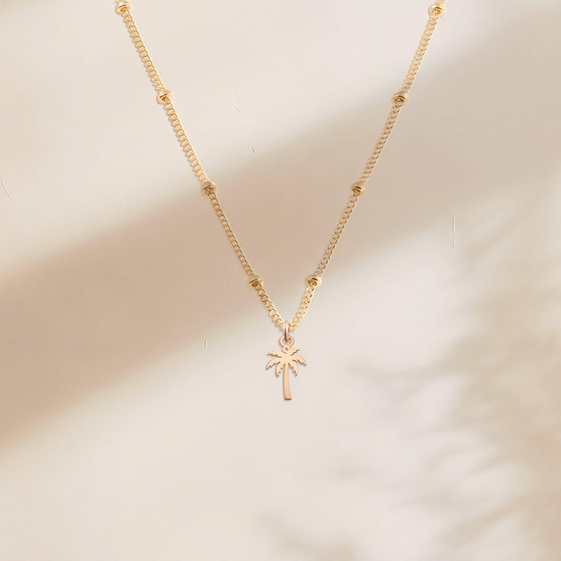 Palm Tree Beady Necklace