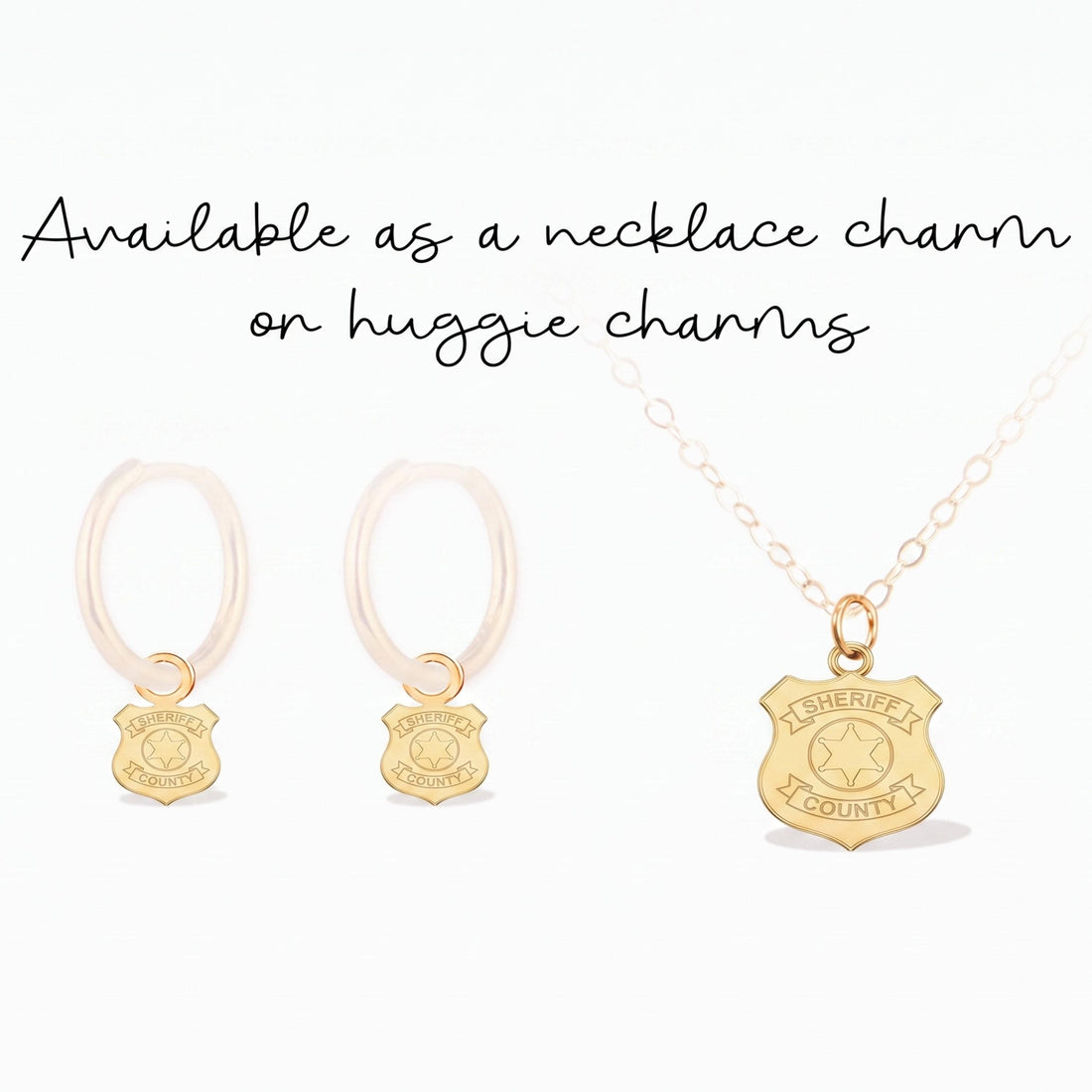 Sheriff Badge Necklace Charm