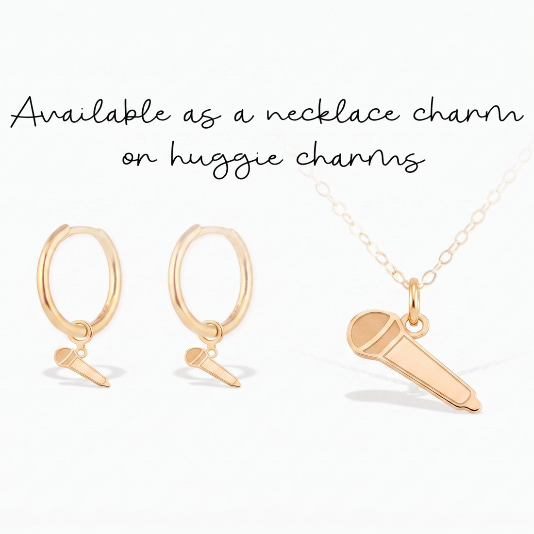 Microphone Singer Necklace Charm