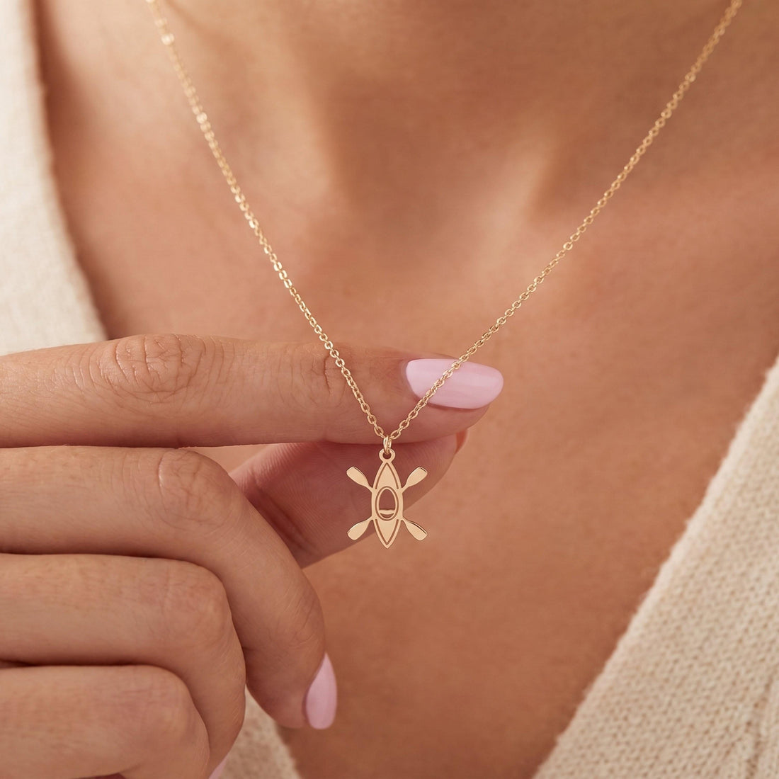 Kayak Paddle Charm Pendant