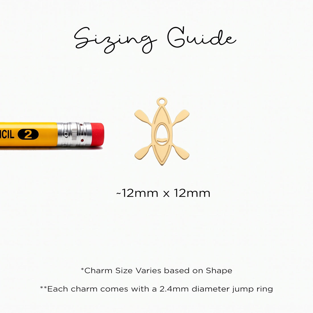 Kayak Paddle Charm Pendant