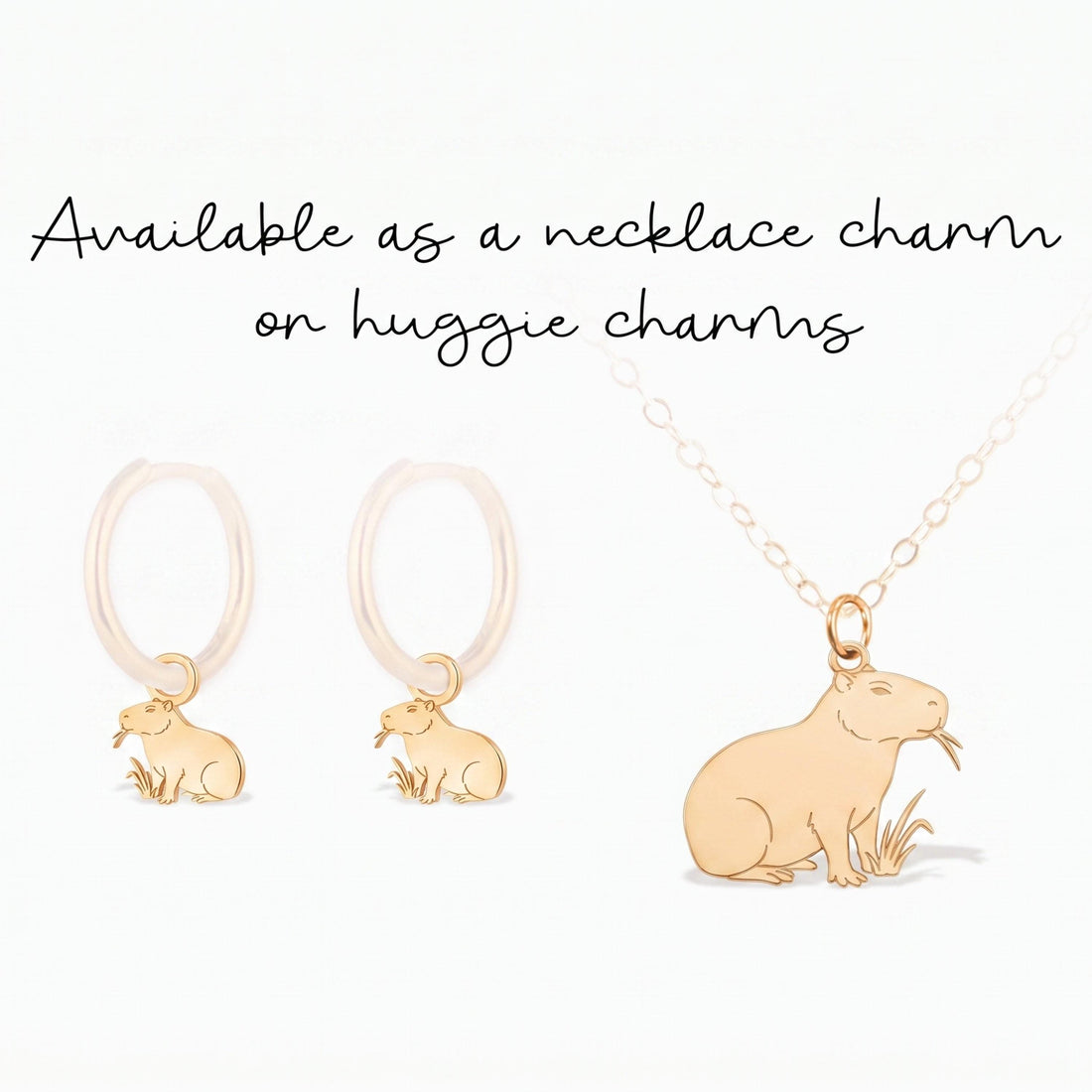 Dainty Capybara Necklace Charm