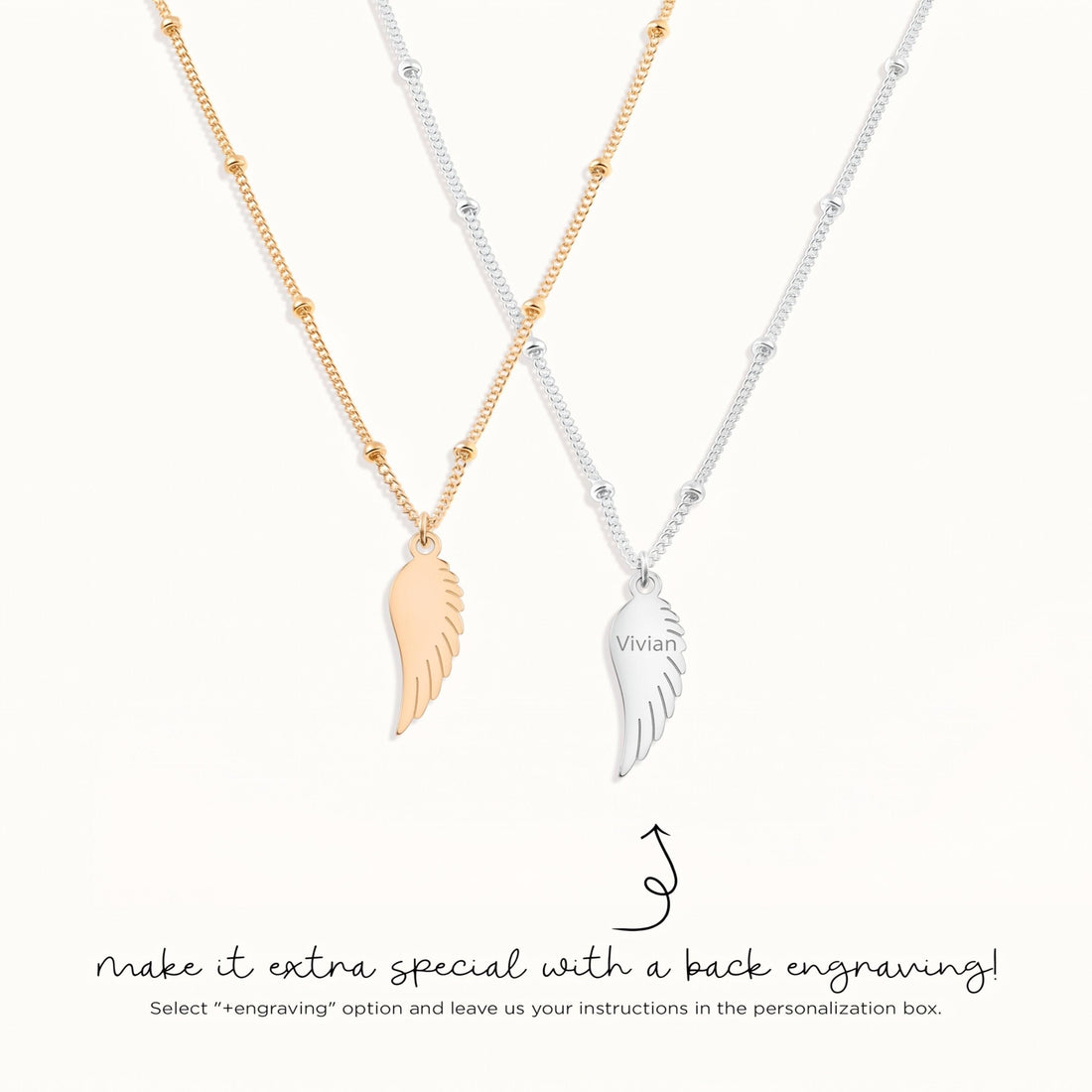 Angel Wing Charm Necklace
