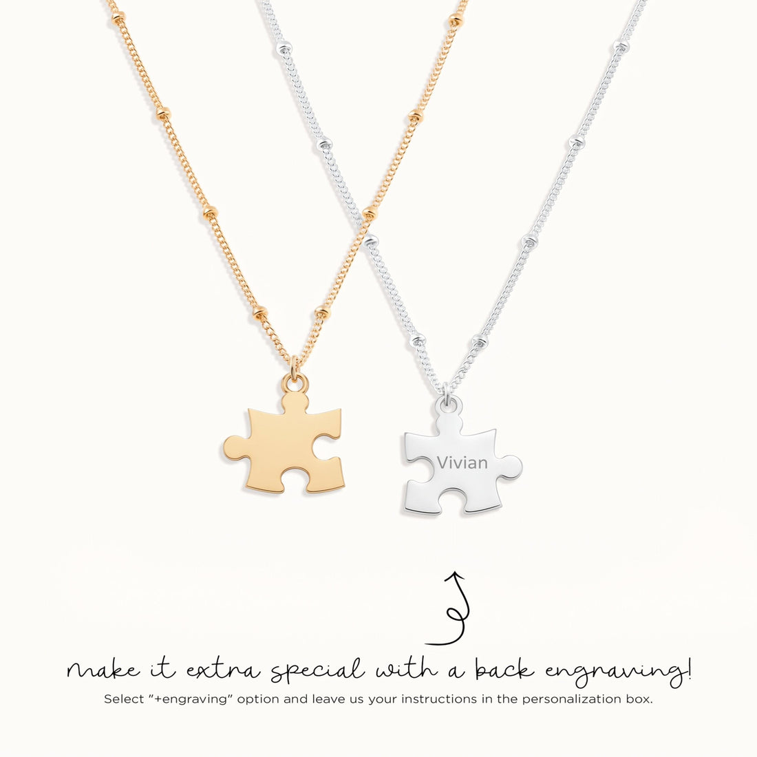 Puzzle Piece Charm Necklace