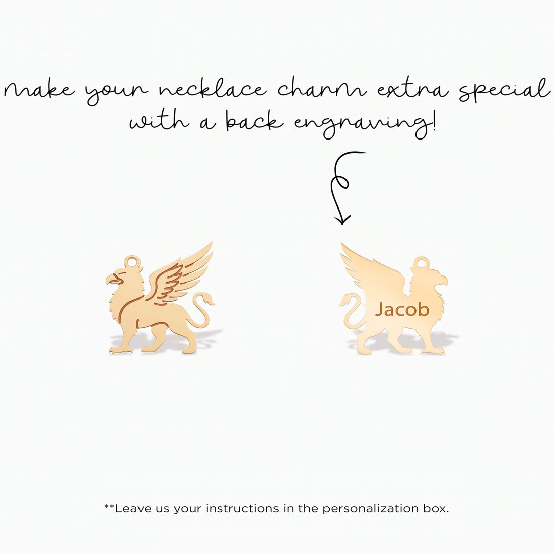 Winged Griffin Necklace Charm