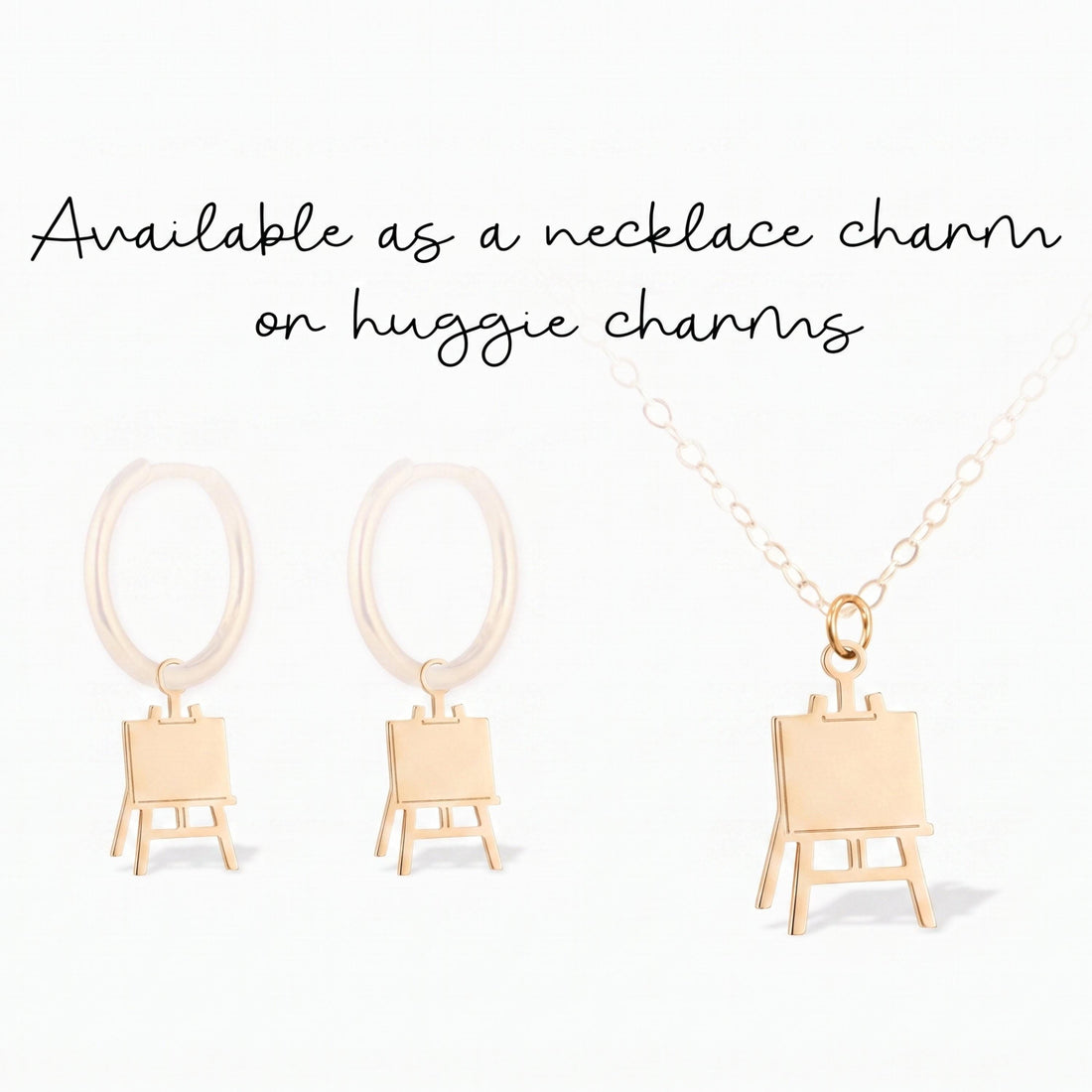 Painter Easel Necklace Charm
