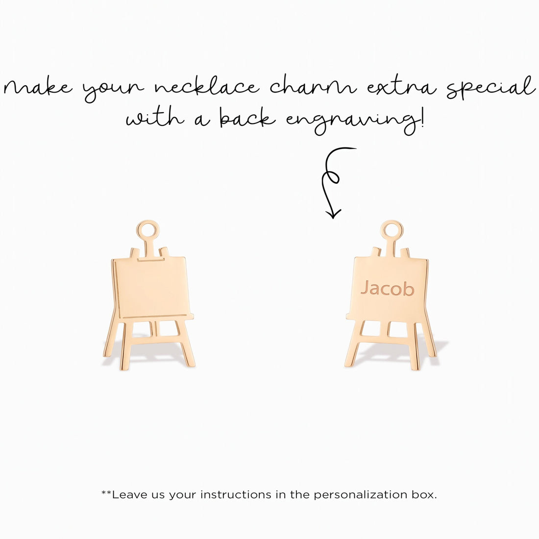 Painter Easel Necklace Charm