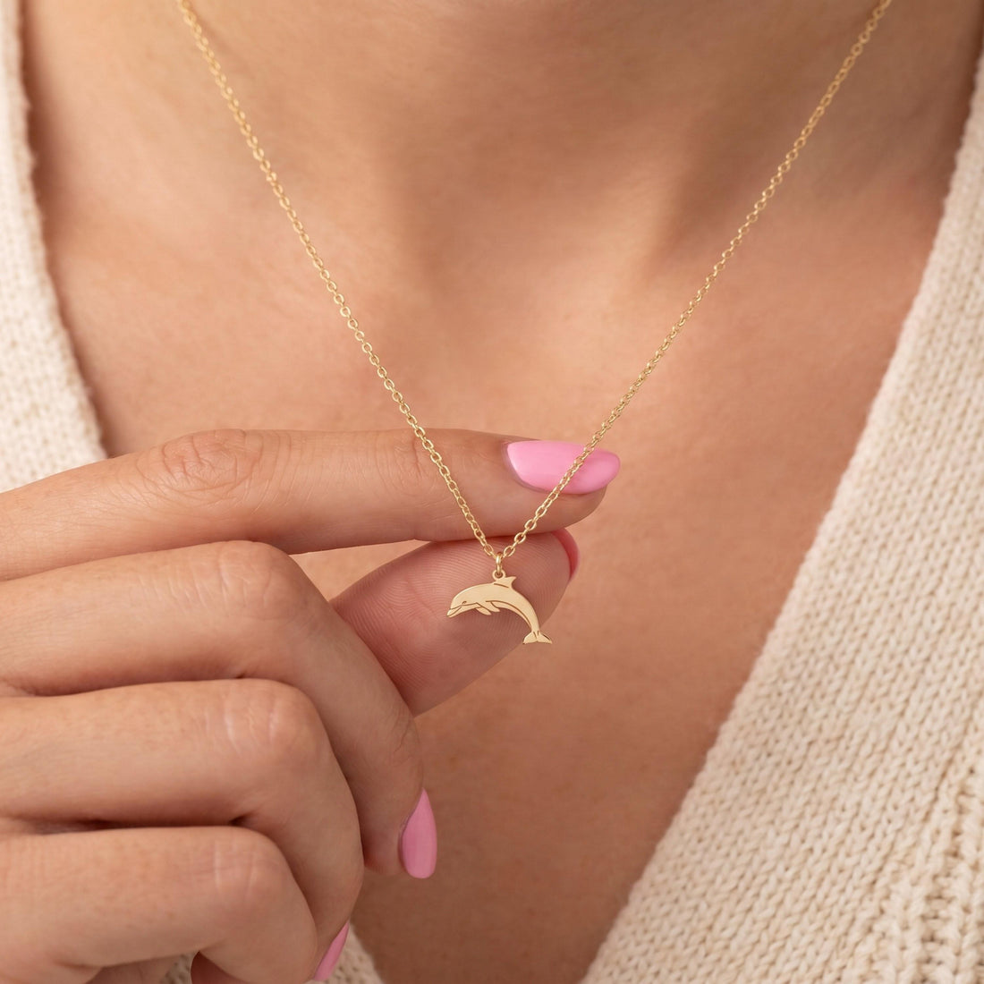 Jumping Dolphin Necklace Charm