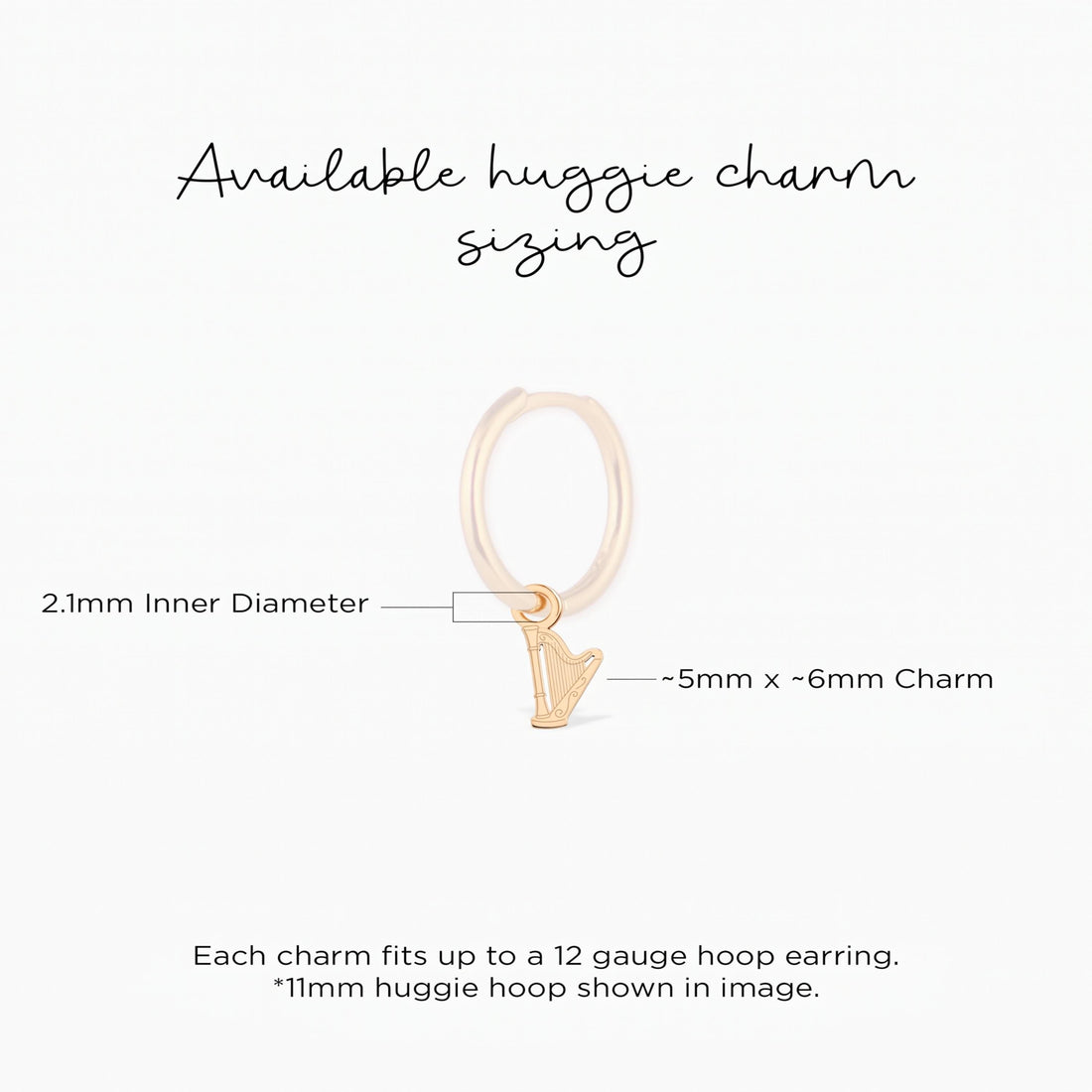 Concert Harp Necklace Charm