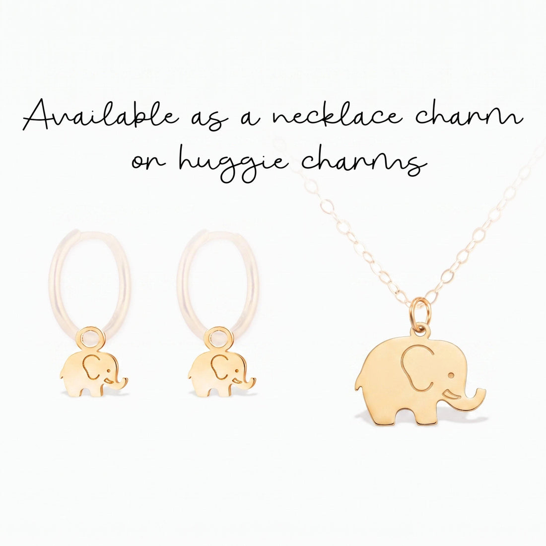 Baby Elephant Necklace Charm