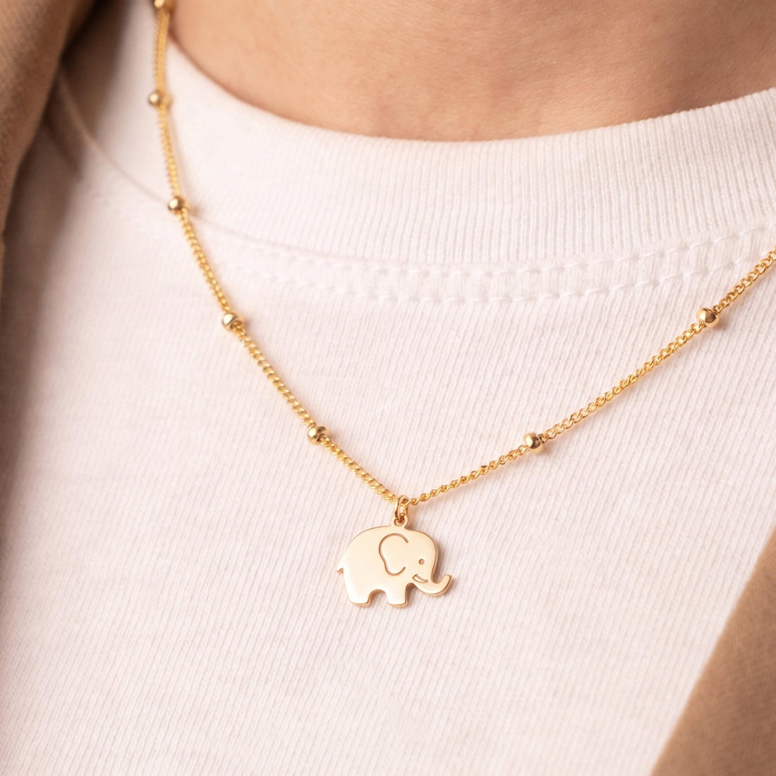 Baby Elephant Necklace Charm