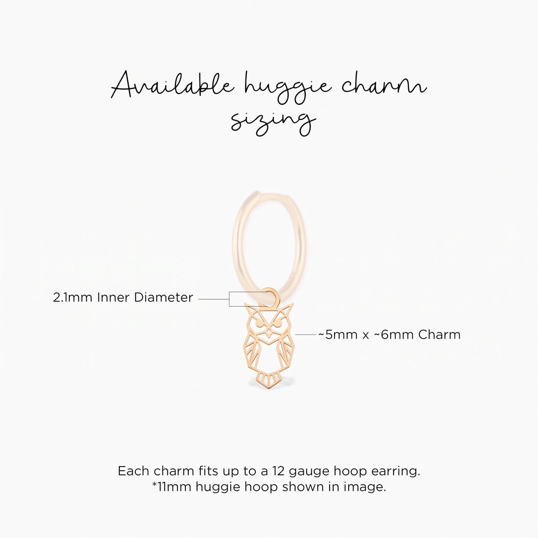 Sitting Owl Bird Charm