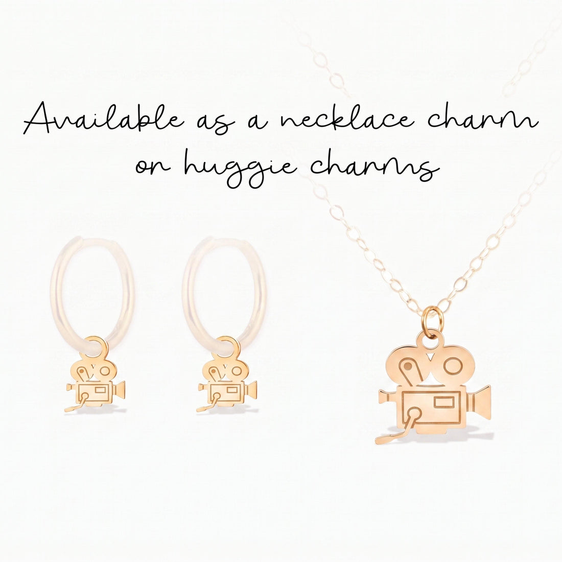 Vintage Movie Camera Necklace Charm